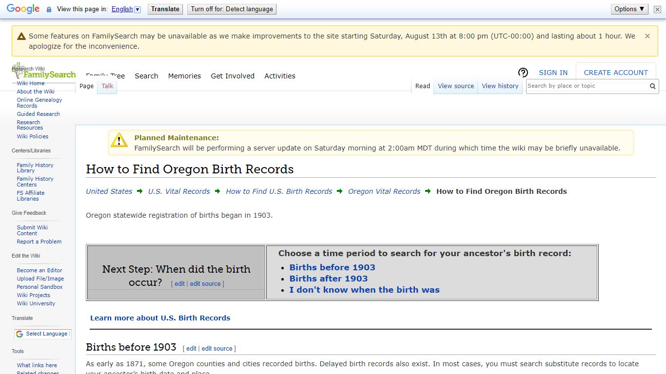 How to Find Oregon Birth Records • FamilySearch