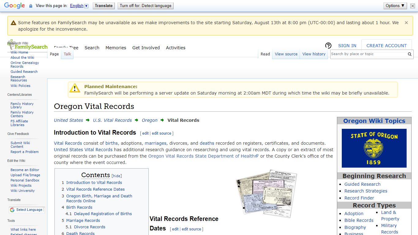 Oregon Vital Records • FamilySearch